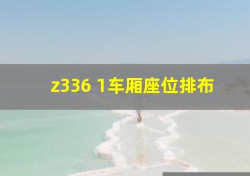 z336 1车厢座位排布